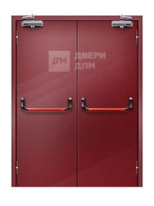 Глухая двупольная ДПМ-02 EI-30 противопожарная дверь с антипаникой