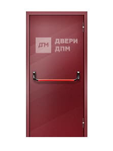 Глухая однопольная противопожарная дверь ДПМ-01 1-го типа с антипаникой
